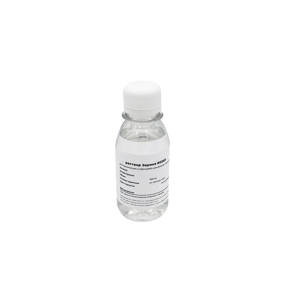 Пепсин / HCl, раствор Эврика R0203-HCL-500 для очистки pH и ОВП (ORP) электродов, 500 мл